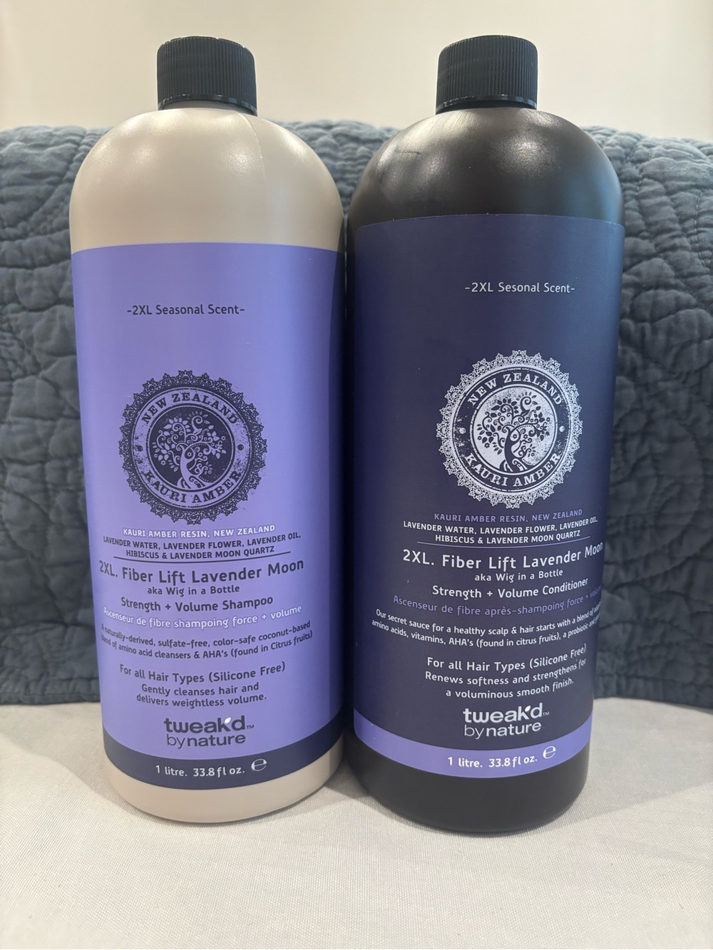 Tweak’d By Nature 2XL Fiber Lift Lavender Moon Shampoo Conditioner 33.8oz Set